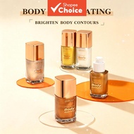 QIBEST Shimmer Glow Highlighter Oil, Face Body Brightening, Long Lasting Sexy Contour Makeup