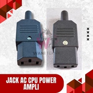 10A 250V Plastic Tail Female Computer AC Power Socket for CPU Cable