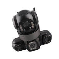 Tangxi Triple Lens Solar Security Cameras Wireless Outdoor 3x2MP 360 PTZ 2.4G WiFi with 10X Zoom AI 