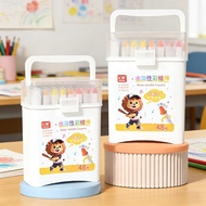 Washable Silky Crayon 48 Colors Colorful Bucket Crayon Coloring Tools Color Set