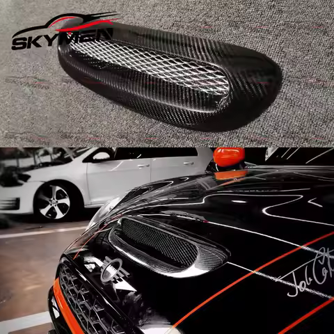 AG Style Hood Scoop for F54 F55 F56 F57 Carbon Fiber Glass Car Air Intake Scoop Bonnet Hood Vent For