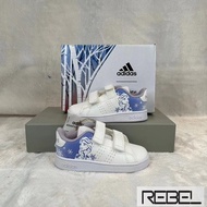 REBEL 👽 Adidas Advantage 小童鞋 運動 休閒 魔鬼氈 冰雪奇緣 白 FZ3221