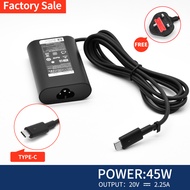 Dell Laptop Charger 45W watt USB Type C (USB-C) AC Power Adapter Include Power Cord for Dell XPS 13 9365 9370 9380,Latitude 7275 7370 5175 5285 5290-2in1 7390-2in1,LA45NM150,0HDCY5