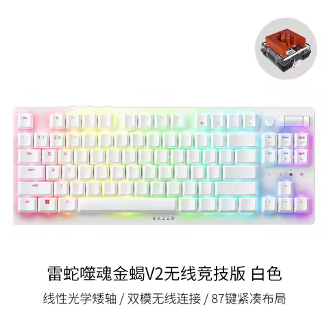 Razer DeathStalker V2 Pro TKL Wireless 87key Low-Profile RGB Gaming Keyboard: Linear Optical Switch