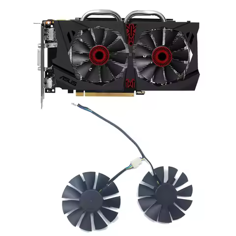 T128010SU 12V 0.3A 75mm 4PIN VGA Fan For ASUS STRIX GTX960 GTX950-2GD5-GAMING GTX750TI R9 370 Graphi