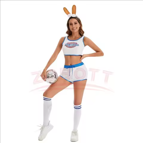 Space Jam Lola Bunny Rabbit Cosplay Costume Rabbit Bunny Jam Costumes Women Girls Halloween Party Cl