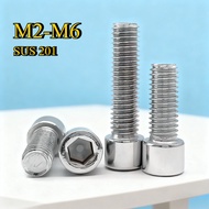 [FGH-GY] Skru Allen Key Screw | Hex Socket Cap Screw Stainless Steel 201 M2/M2.5/M3/M4/M5/M6