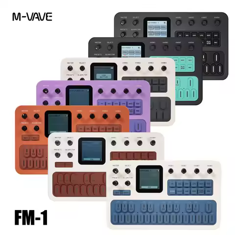 M-VAVE FM-1 Handheld FM Synthesizer โ 27 Keys, 12-Voice Poly, 2000mAh Battery, Built-in Speaker, Cho