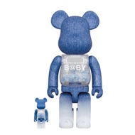 [Pre-Order] BE@RBRICK x My First Baby Blue Jeans 100%+400% bearbrick