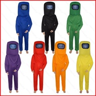 DC2 Among Us Kids Cosplay Costume Set Halloween Spacesuit Bodysuit Mask Uniform Set Anime Party Chil