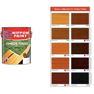 [100% Original] NIPPON Paint Timber Finish 1L / Cat Kayu Wood Paint Door Paint Shellac / Syelek