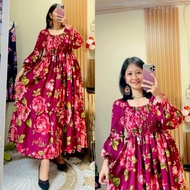 Gamis Canda Bali Viral Long dress Canda lengan panjang