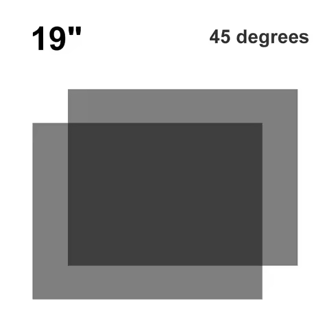 2pcs 19inch W LCD LED polarizer/polarizing film for PC monitor screen 45 degrees