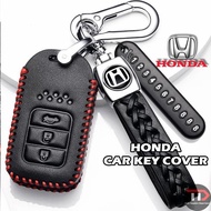 【TD】Honda civic cityCar Key Cover Case For  Vezel City Civic Jazz Brv Br-v Hrv Fit Remote Key Jacket CarSmartkey 2、3、4button
