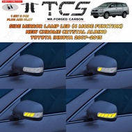 TCS TOYOTA INNOVA 2007-2015 CAR SIDE MIRROR LAMP LED CHROME CRYSTAL ALBINO ACCESSORIES