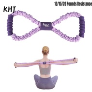 KHJ 8-Line Puller, 10/15/20 Pounds Resistance Multi-functional Yoga Tensioner, Portable Silicone Rop