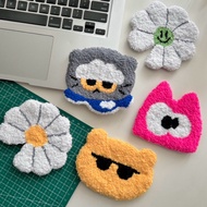 Handmade Punch Needle Mug Coaster - GDragon Zoa & Friends