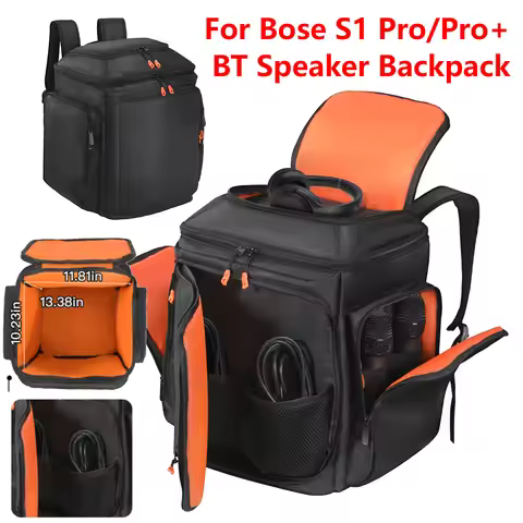 Travel Storage Bag For Bose S1 Pro/Pro+ BT Speaker Carrying Backpack Breathable Wireless Speaker Mic