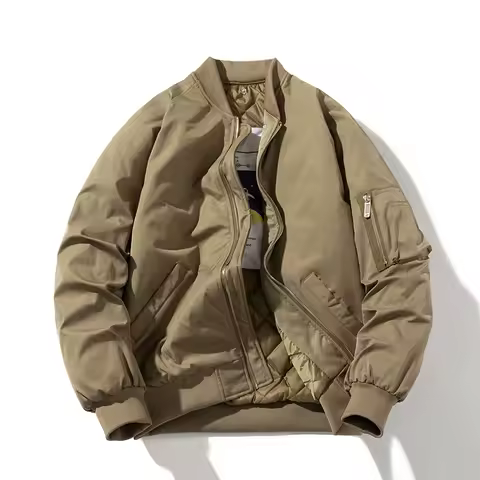 Autumn Winter Pilot Jacket Military Solid Ma1 Bomber Jacket Men Women American Vintage Coat Casual H