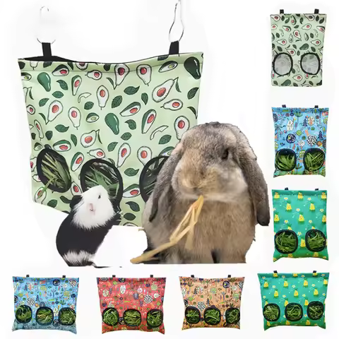 Rabbit Hay Bag Hay Dispenser For Guinea Pig Chinchilla Food House For Hay Guinea Pigs Feeder Hay Bag