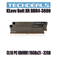 KLevv Bolt XR DDR4-3600 CL18 PC UDIMM (16GBx2) - 32GB
