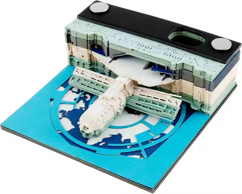 3D Memo Pad Carving Art Notepad Space Science 3D Notepad 3D Art Pad Paper Carving DIY Notes for Offi