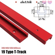 ELOK 1Pcs T-Slot Track, 300-600mm Aluminium Alloy T-Track,  19 Type 19x9.5mm T Slider Fixture Slot S