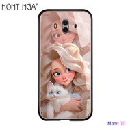 เคส Hontinga สำหรับ Huawei Mate 10 Lite Pro 40 30 20 Lite Pro 20X Mate 9 Nova 10 Pro 2 2i Lite 2S 3 3i 4 5i 5T 7 Pro 7I SE การ์ตูนน่ารักซีรีส์เจ้าหญิงเคสโทรศัพท์เคสหลังกระจกนิรภัยแบบแข็งเคส