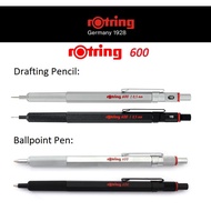 rOtring 600 Full Metal Drafting Pencil (0.3, 0.5, 0.7, 2.0 mm) Ballpoint Pen (1.0 mm) rotring