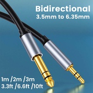 3.5mm to 6.35mm Stereo Audio Cable 6.5mm 1/4" Male to 3.5mm 1/8" Male TRS Bidirectional Stereo Audio Cable Jack 3ft 6.6ft 10ft