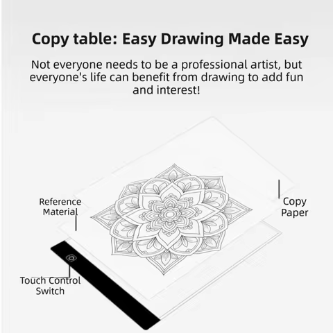 3 Level Dimmable LED Copy Board Light Tracing Box A4/A5 Eye Protection Drawing Copy Pad Adjustable L