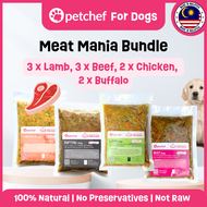 Petchef Dog Food (MEAT MANIA) -Fresh Cooked| Frozen | Wet Food | Healthy | Makanan Anjing| Makanan S