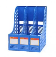全城熱賣 - 書架,文件架,A4 直立三格檔架-檔收納 （藍色）#KHH