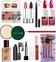 G4U Makeup kit Set With Lipstick, Eyeshadow, Compact, Foundation, Makeup Brushes ETC, Makeup Giftset