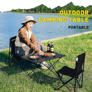 ORANGE Meja Lipat Outdoor Aluminium + TAS Meja Lipat Camping Meja Piknik Lipat Meja Camping Outdoor