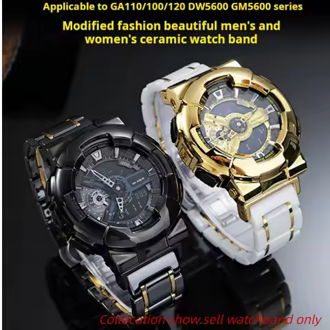 GM110 Men Ceramic Watch band For Casio G-shock GM-110 GA110 GA120 DW5600 GM-5600 GWM5610 Watch strap