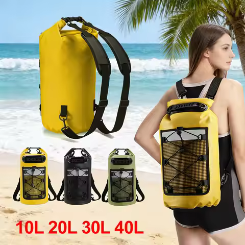 Swimming PVC Pack Dry Bag Backpack for Women Men 10L 20L 30L 40L Waterproof Shoulder Kayak Drifting 
