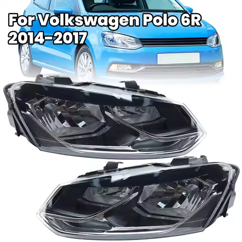 headlight for VW Polo 6R 2014-2017 H7 H7 halogen style headlamp assembly head light with motor 6C194