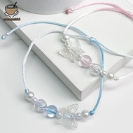 Best friend gift Simple colorful bracelet Butterfly beaded bracelet