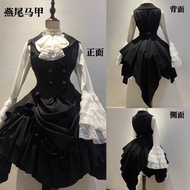 Lolita Japanese Gothic Girl Wearing Dark Vest Single Black Sleeveless Outfit