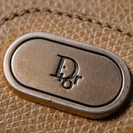 🧠小浮気見世物小屋🧠法國製🇫🇷Christian Dior 兩用鍊條晚宴包｜焦糖駝荔枝紋真皮 × CD 提花內裡