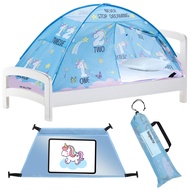 Pink Unicorn Tent Kids Bed Tent Twin Size Bed Tent for Girls - Toddler Bed Tents for Boys - Under Bu