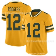 Rugby Jersey Packers 12 Green Packers Aaron Rodgers Jersey 【RY】