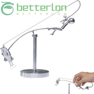 BETTER-LONTIME Kinetic Fishing Sculpture, Gift Metal The Fisherman Balancing Sculpture, Creative Des