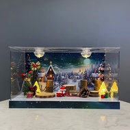 POPMART PINO JELLY กล่องโชว์ของเล่นรูปตัวละครชายฝันแบบบล็อกบลูดับเบิ้ลสำหรับPOP MART Bubble Monster