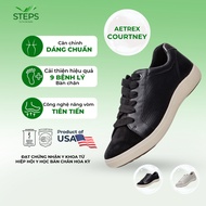 Aetrex Courtney Black women's health sneakers - soft-soled arch lift shoes