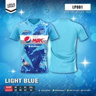 เสื้อกีฬาคอวีแขนสั้นพิมพ์ลาย Pepsi รุ่น LP-001