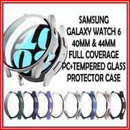 Samsung Watch 6 40MM / 44MM Case PC+Tempered Glass Protector Casing Galaxy Watch 6 44MM / 40MM Watch