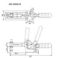 Hercules Horizontal Type Quick Fixture GH-22502-B Alternative DE-STA-C0/903B Woodworking Fixture Elb