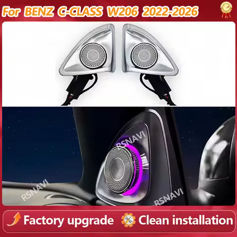 Mercedes Benz W206 64 Colors 4D Rotating Tweeter Speaker For Mercedes Benz C-Class W206 2022-2026 3D